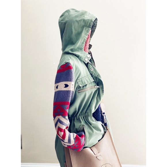 Three & Supply Anorak jacket with Aztec print LUV - Picture 2 of 5